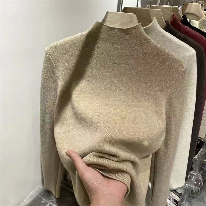 Korean Rollkragen Schlank Verdicken Gestrickte Pullover