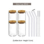 550ml/400ml Glas Tasse Mit Deckel und Stroh Transparent Blase Tee Tasse Saft Glas Bier Können Milch mokka Tassen Frühstück Becher Drink