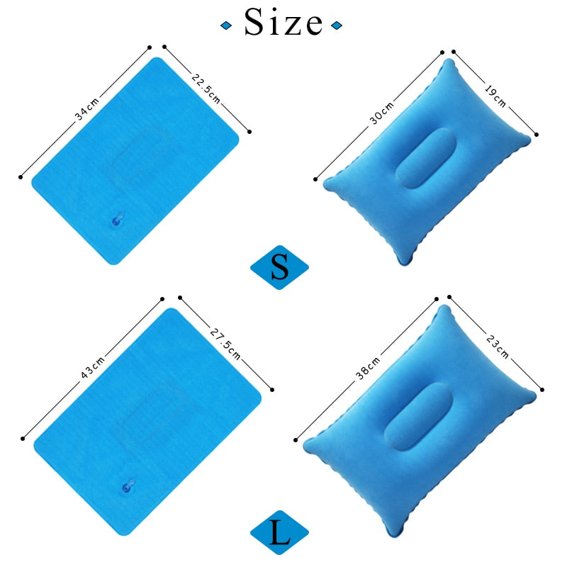 Aufblasbare Air Kissen Bett Schlafen Camping Kissen PVC Nylon Neck Bahre Rückenlehne Kissen für Reise Flugzeug Kopf Rest Unterstützung