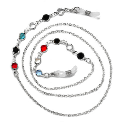 Farbkonservierung vergoldete Hängekette buntes Brillenband