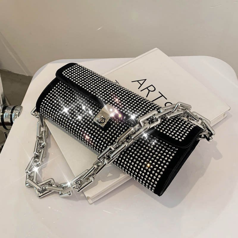 Ein Schulter Tasche mit Strasssteinen Damen Dinner-Hand