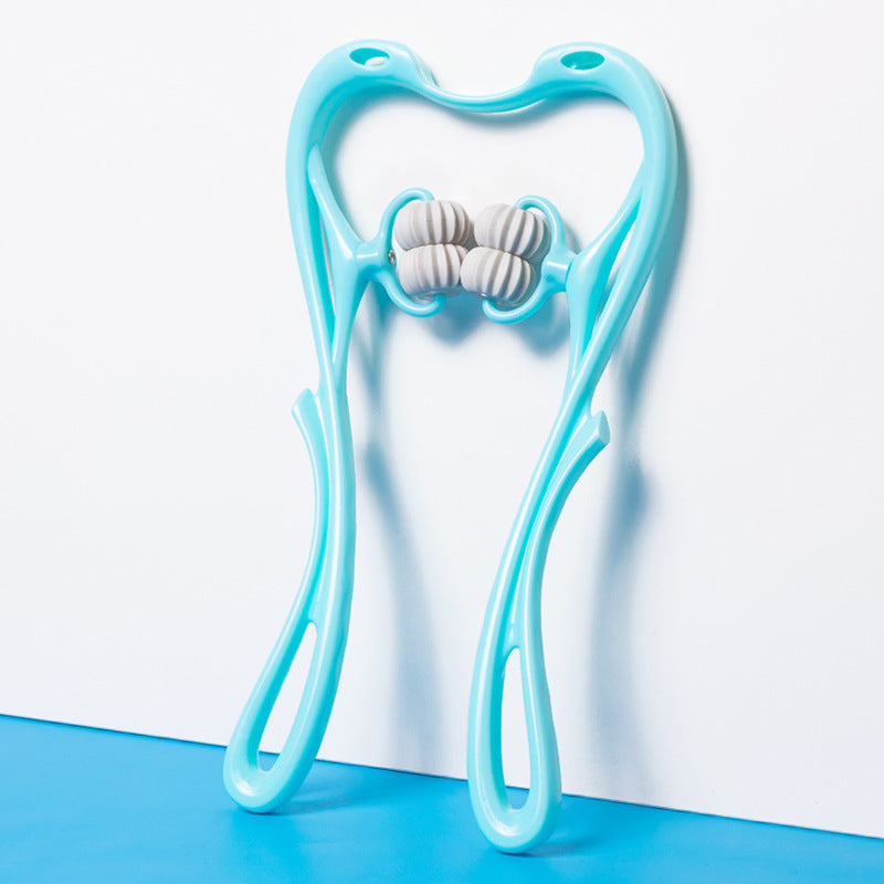 Multifunktionales manuelles Nackenmassagegerät mit sechs Rädern Massagegerät zur Linderung von Rollen