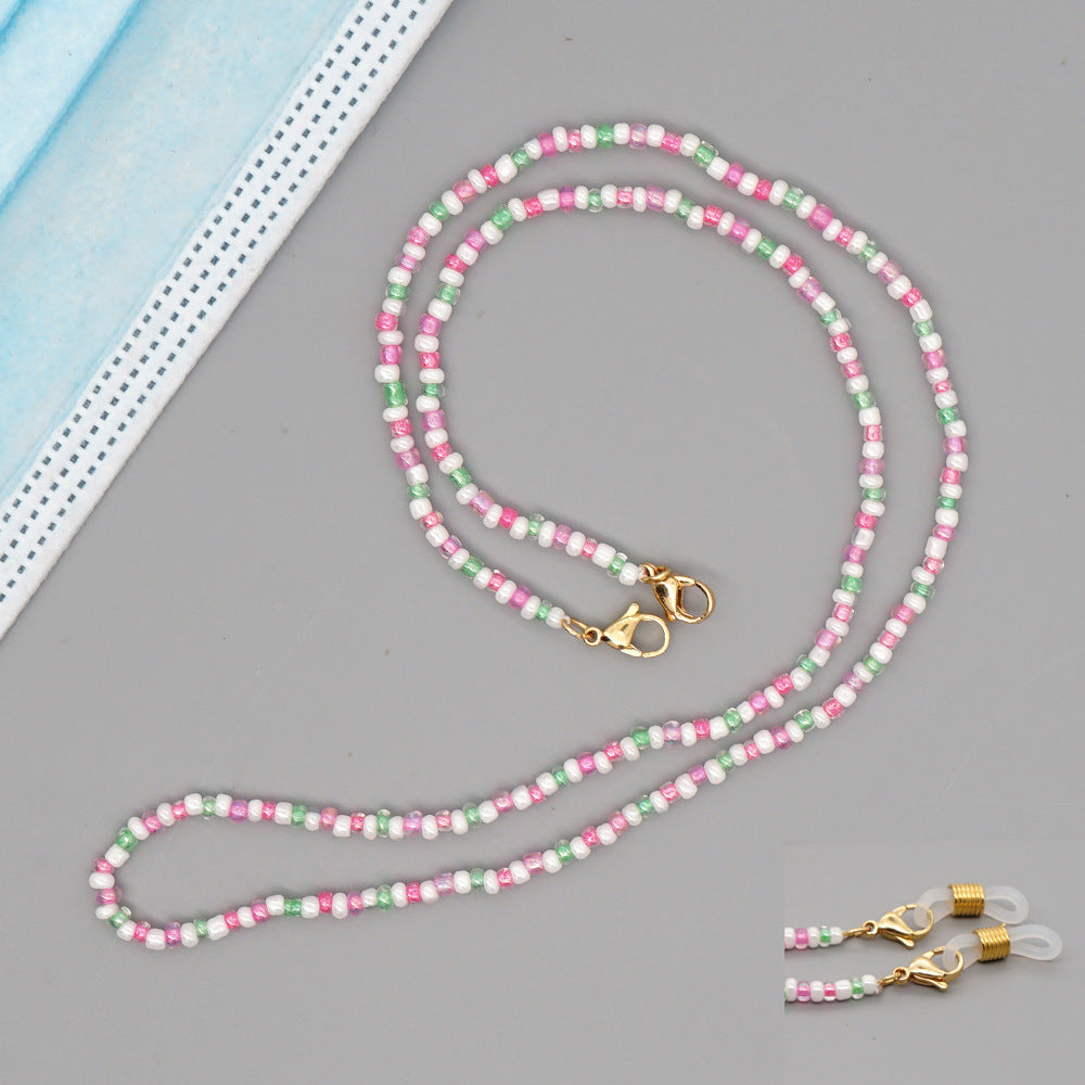 Brille Gesichtsmaske Halskette Schmuck Perle Schultergurt Mode Sonnenbrille Schmuck Kordel