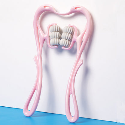 Multifunktionales manuelles Nackenmassagegerät mit sechs Rädern Massagegerät zur Linderung von Rollen