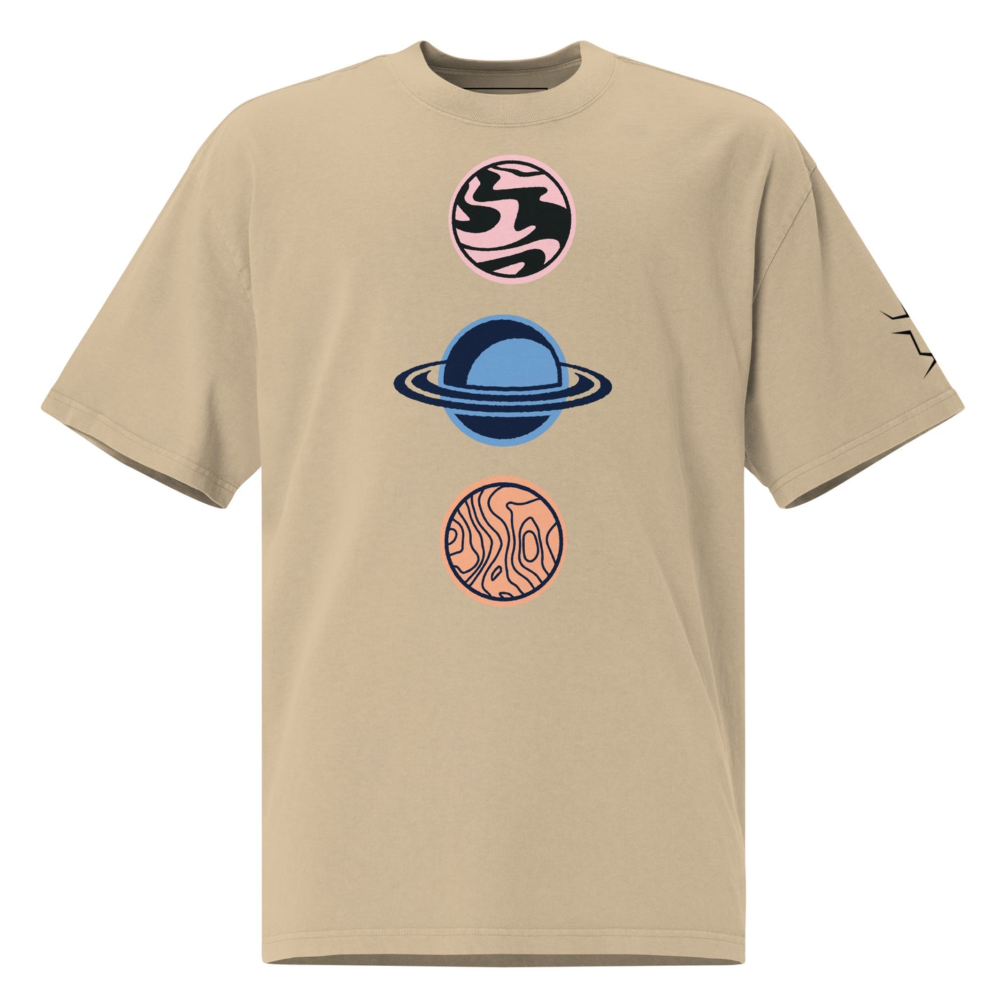 Oversized T-Shirt mit verwaschenem Look