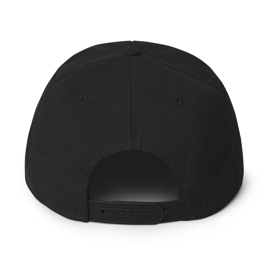 Die Snapback-Cap deiner Träume! Strukturiert und hochkarätig mit einem flachen Schirm welches leicht grau auf der Unterseite ist.