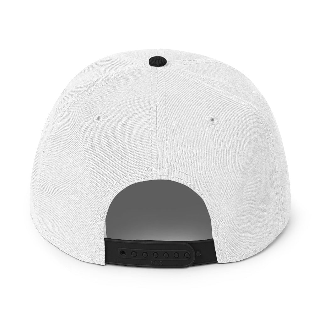 Die Snapback-Cap deiner Träume! Strukturiert und hochkarätig mit einem flachen Schirm welches leicht grau auf der Unterseite ist.