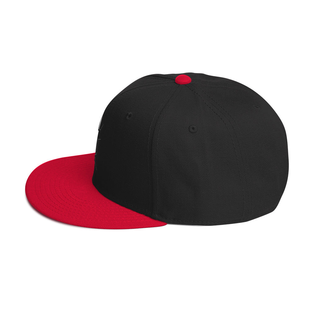 Die Snapback-Cap deiner Träume! Strukturiert und hochkarätig mit einem flachen Schirm welches leicht grau auf der Unterseite ist.
