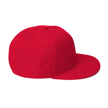 Die Snapback-Cap deiner Träume! Strukturiert und hochkarätig mit einem flachen Schirm welches leicht grau auf der Unterseite ist.