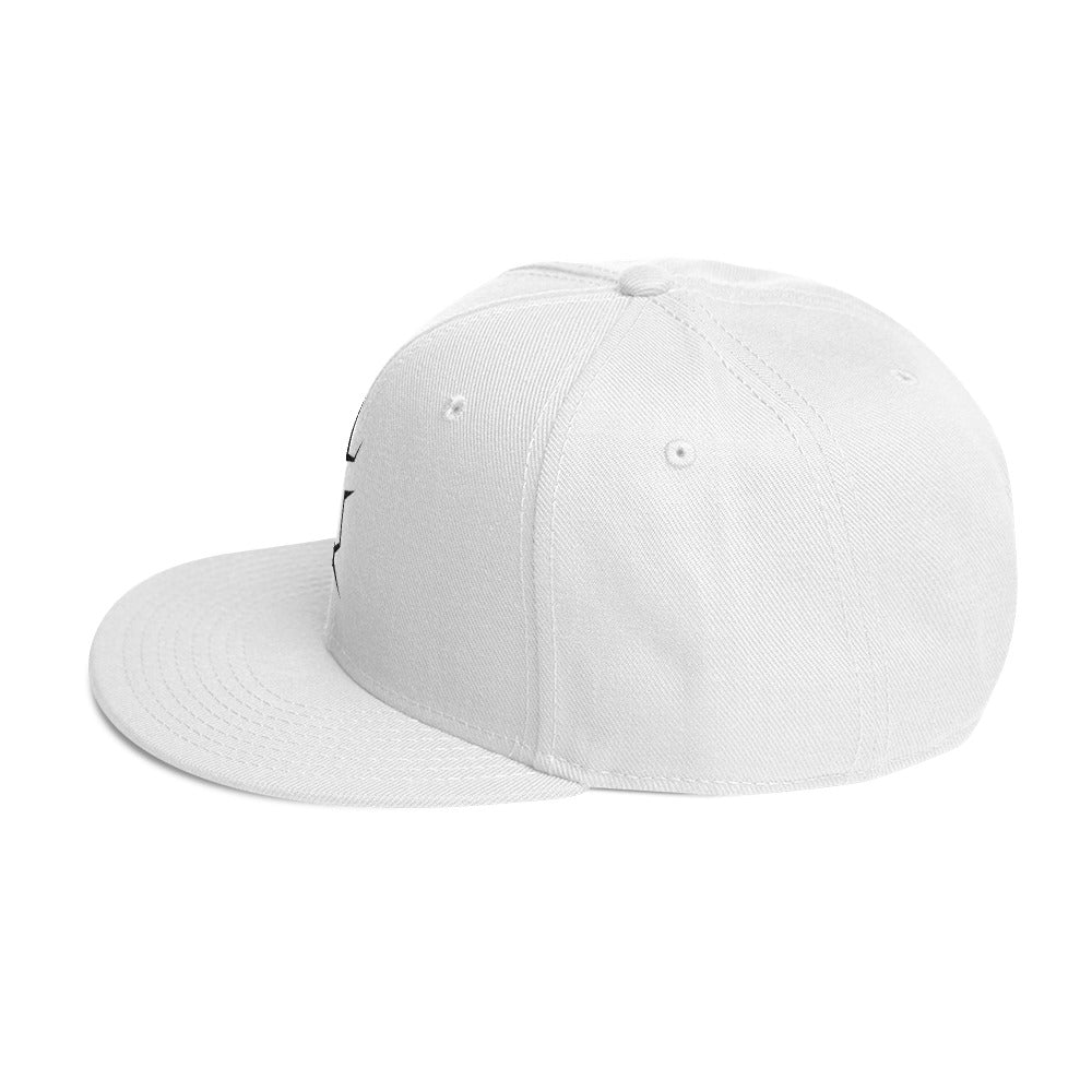 Die Snapback-Cap deiner Träume! Strukturiert und hochkarätig mit einem flachen Schirm welches leicht grau auf der Unterseite ist.