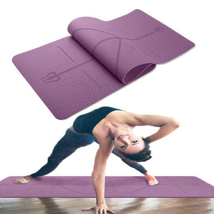 6MM density TPE Yoga Mat Exercise Pad Non-slip Folding Gym Fitness