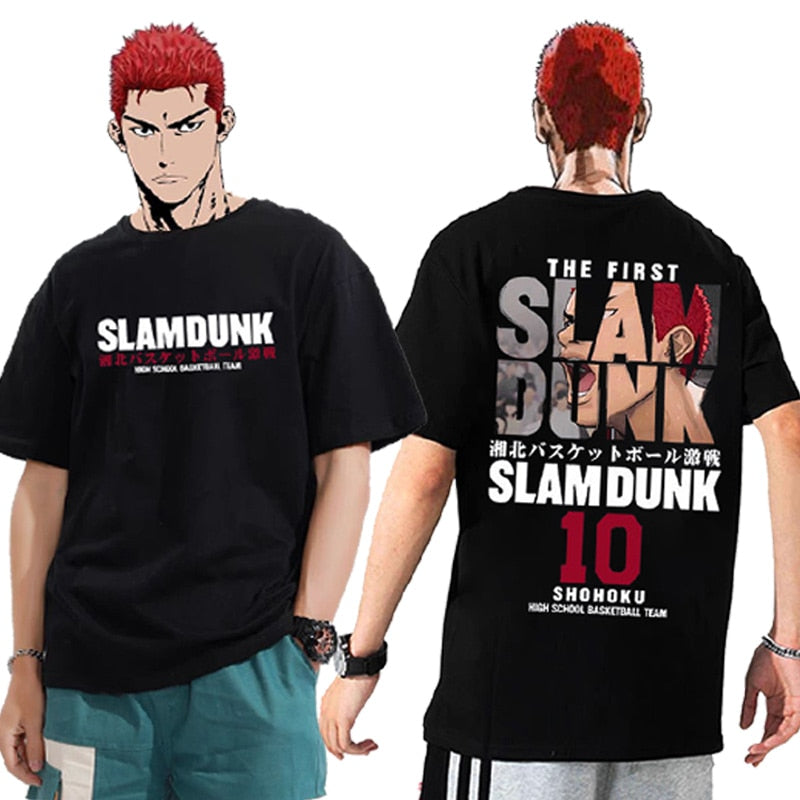 Anime Slam Dunk T-Shirt for Men Sakuragi Hanamichi Kaede Rukawa